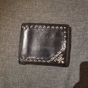 Prada Studded Leather Wallet